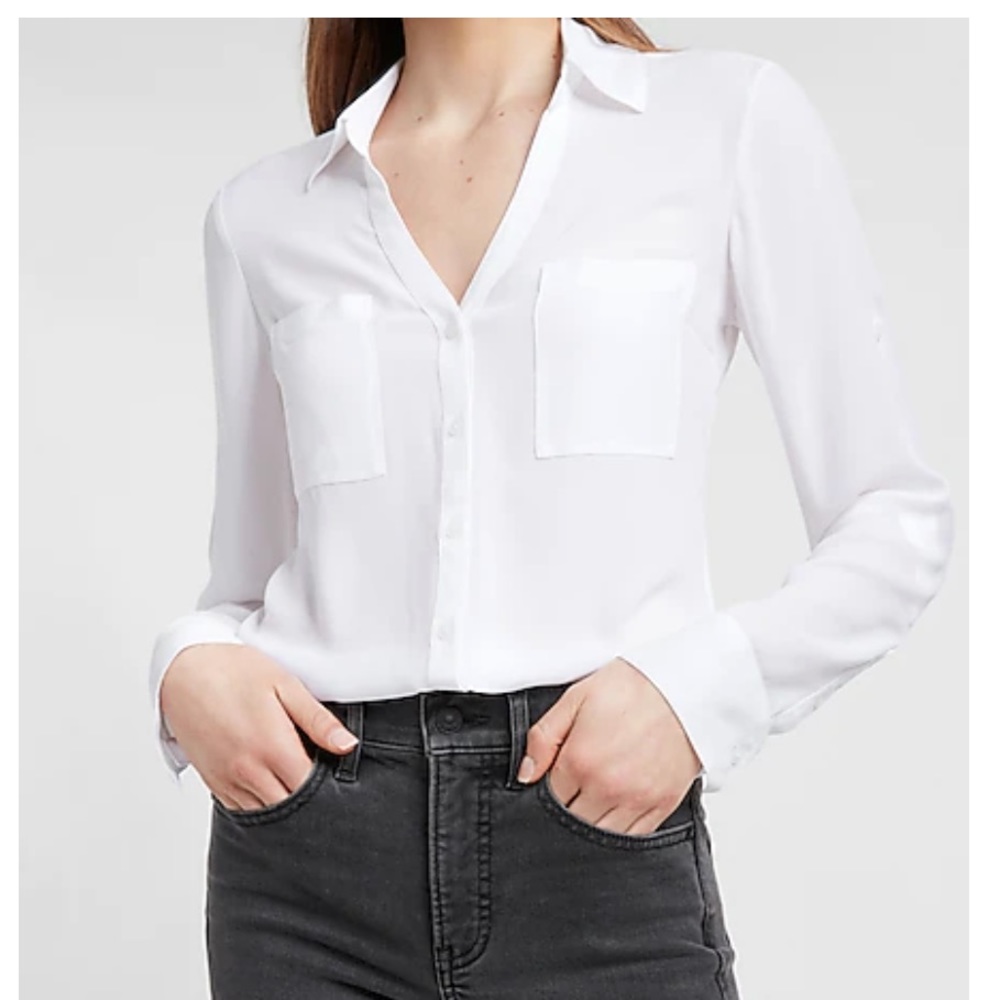 Express Portofino Slim Fit Two Pocket Shirt